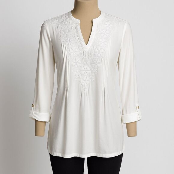 Preppy Lilly Pulitzer White Eyelet Flutter Sleeve Top | Size XS - Picture 1 of 6